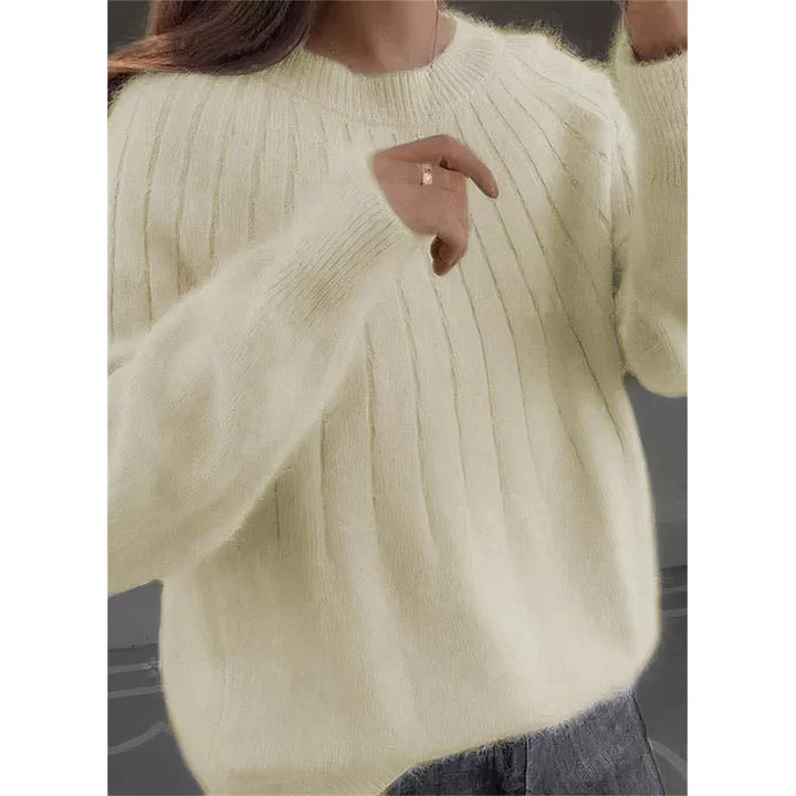 Damepullover med oversize fit - Fluffy strik