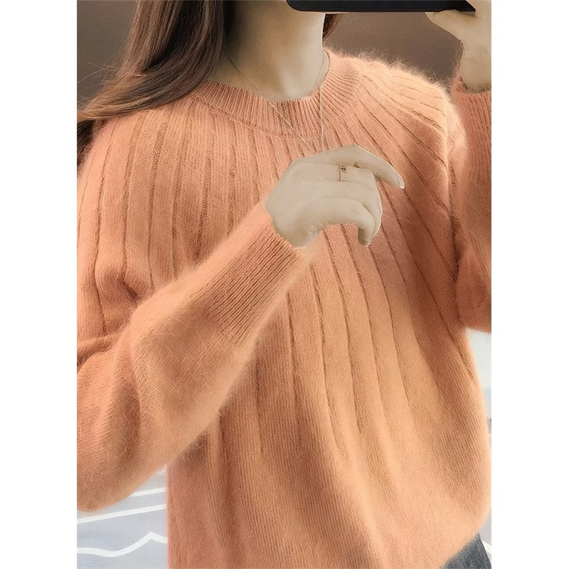 Damepullover med oversize fit - Fluffy strik