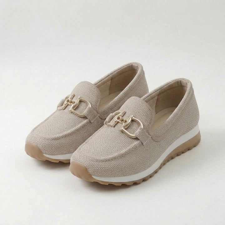 Dames Loafers med Horsebit Detalje - Sneakersål