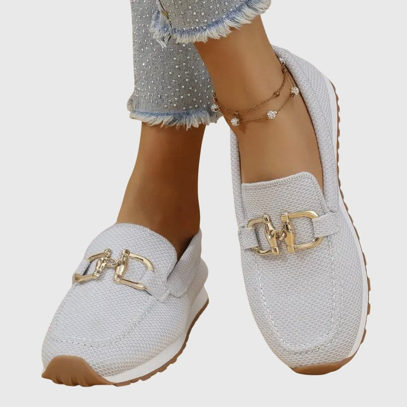 Dames Loafers med Horsebit Detalje - Sneakersål