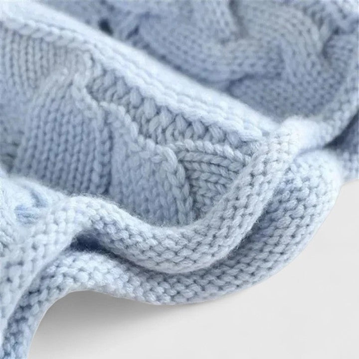 Dames Sweater - Kablede strik med turtleneck