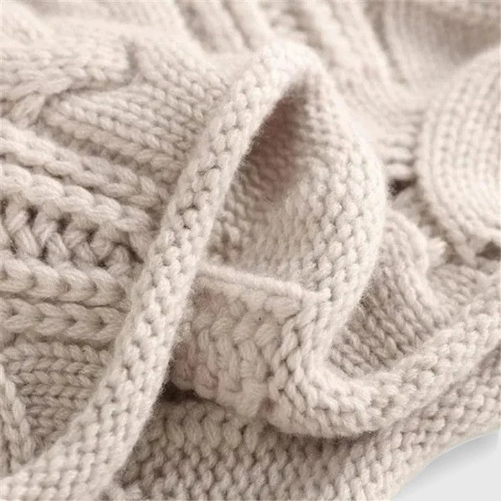 Dames Sweater - Kablede strik med turtleneck