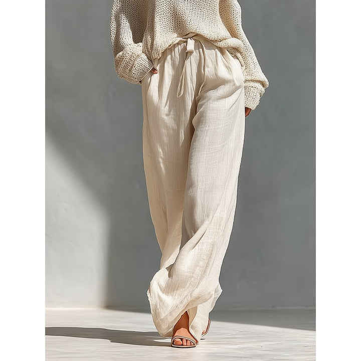 Dames Tweedelige Set - Oversized Top og Vidde Bukser