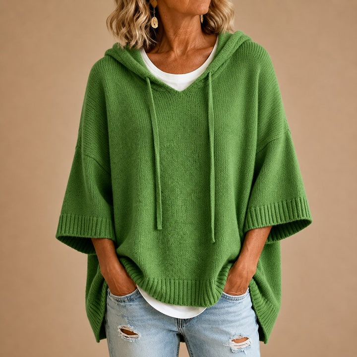 Hættetrøje med poncho-silhuet - Oversize fit