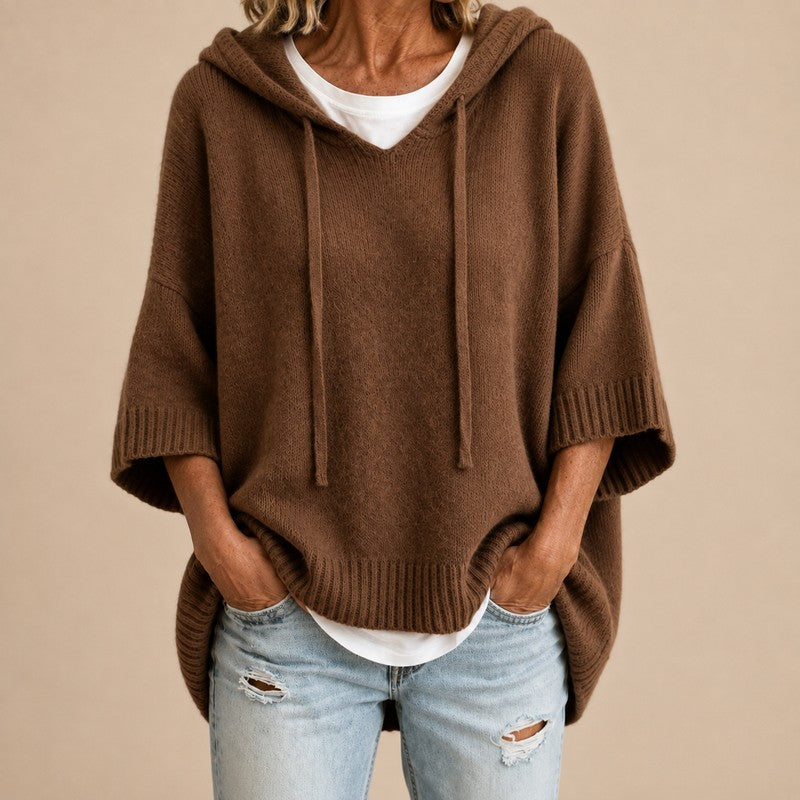 Hættetrøje med poncho-silhuet - Oversize fit