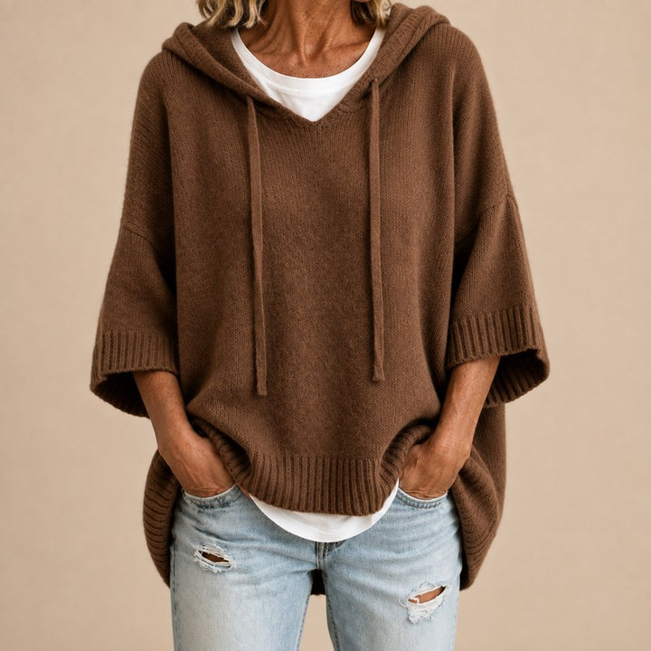 Hættetrøje med poncho-silhuet - Oversize fit