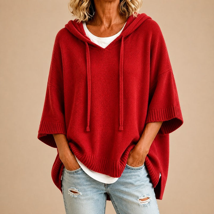 Hættetrøje med poncho-silhuet - Oversize fit