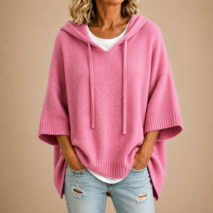 Hættetrøje med poncho-silhuet - Oversize fit
