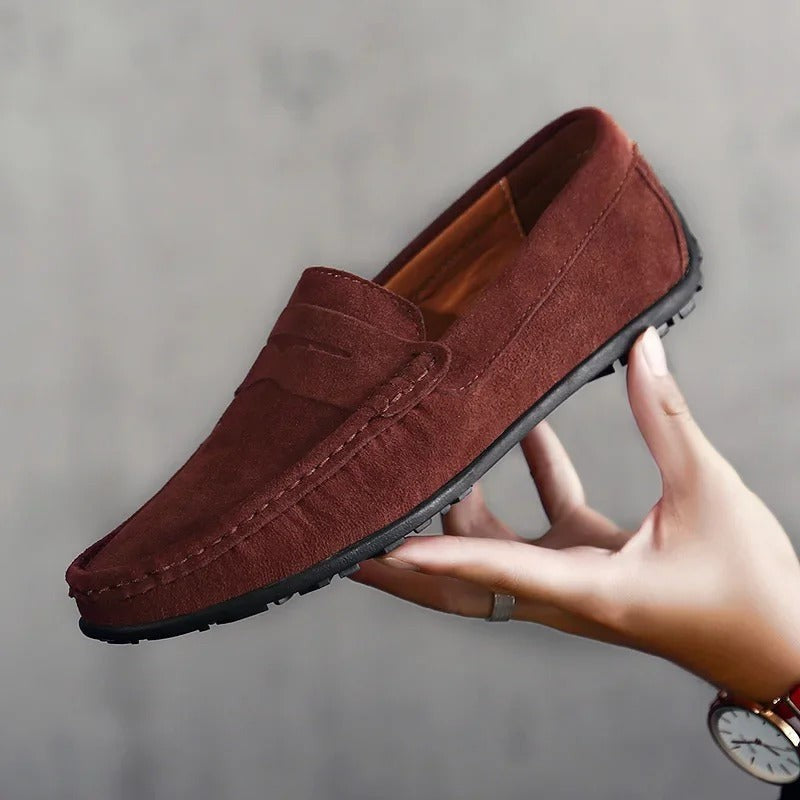 Herrepenny loafers - Moccasinsnit med remdetailje