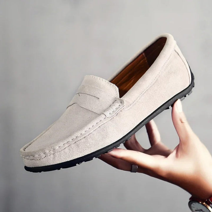 Herrepenny loafers - Moccasinsnit med remdetailje
