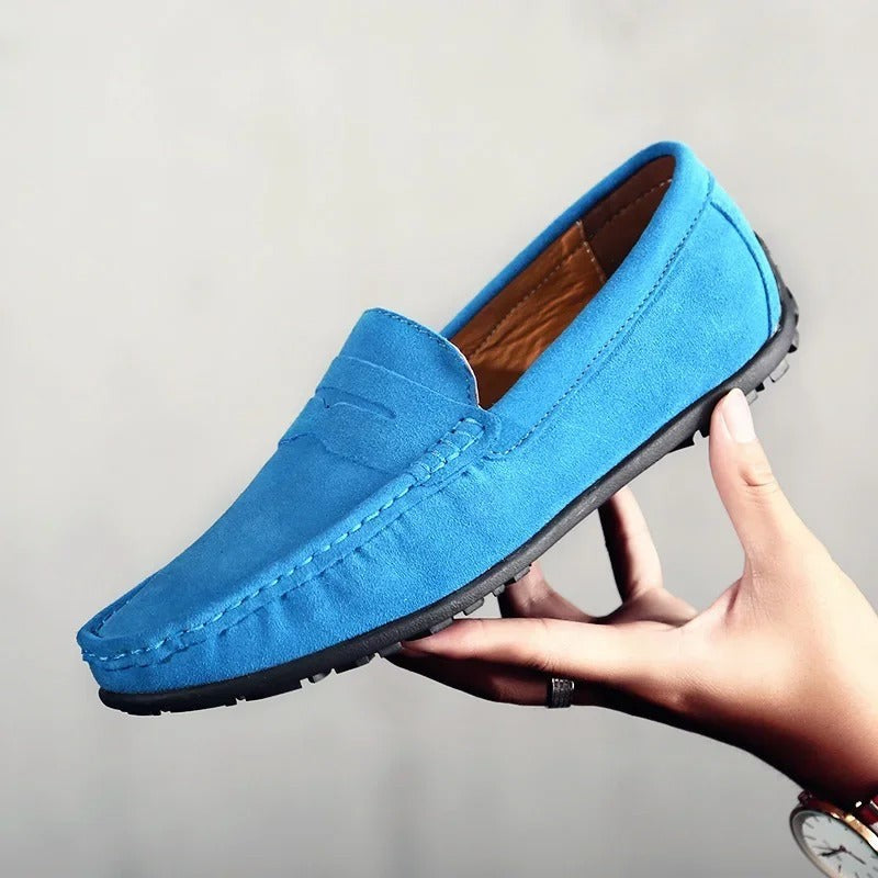 Herrepenny loafers - Moccasinsnit med remdetailje