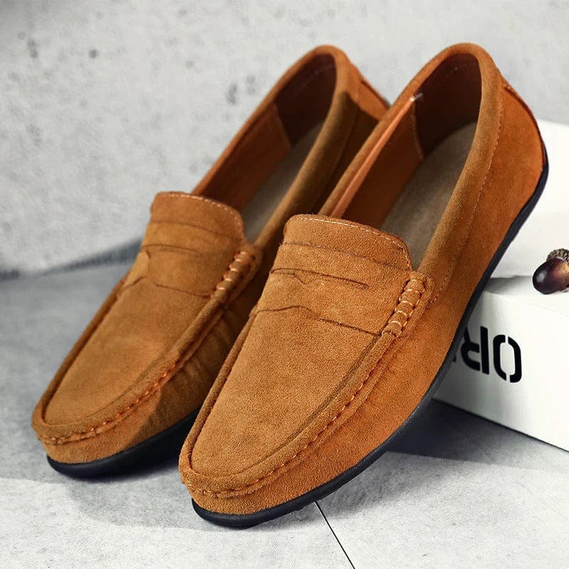 Herrepenny loafers - Moccasinsnit med remdetailje