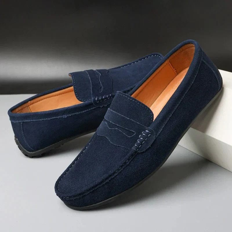 Herrepenny loafers - Moccasinsnit med remdetailje