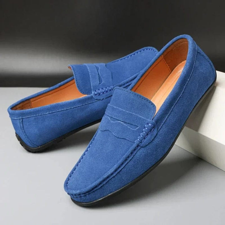 Herrepenny loafers - Moccasinsnit med remdetailje