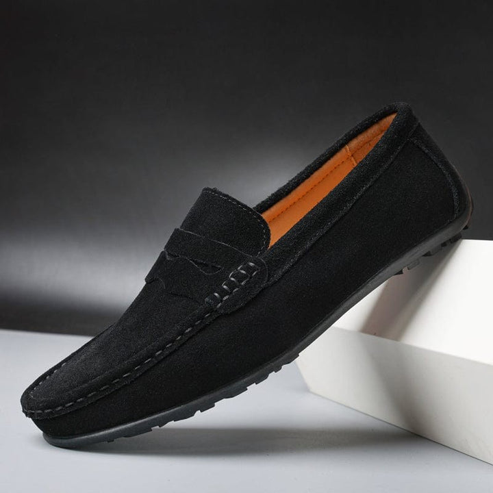 Herrepenny loafers - Moccasinsnit med remdetailje