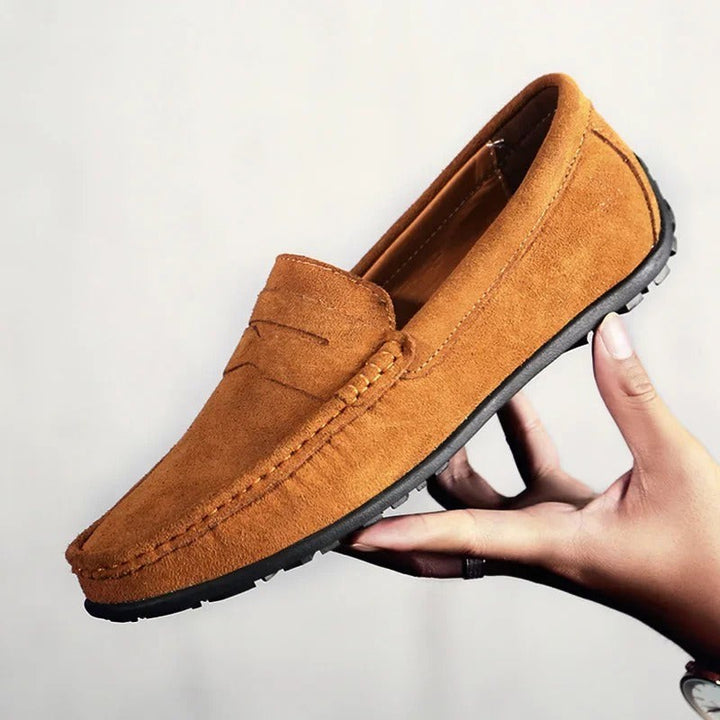 Herrepenny loafers - Moccasinsnit med remdetailje
