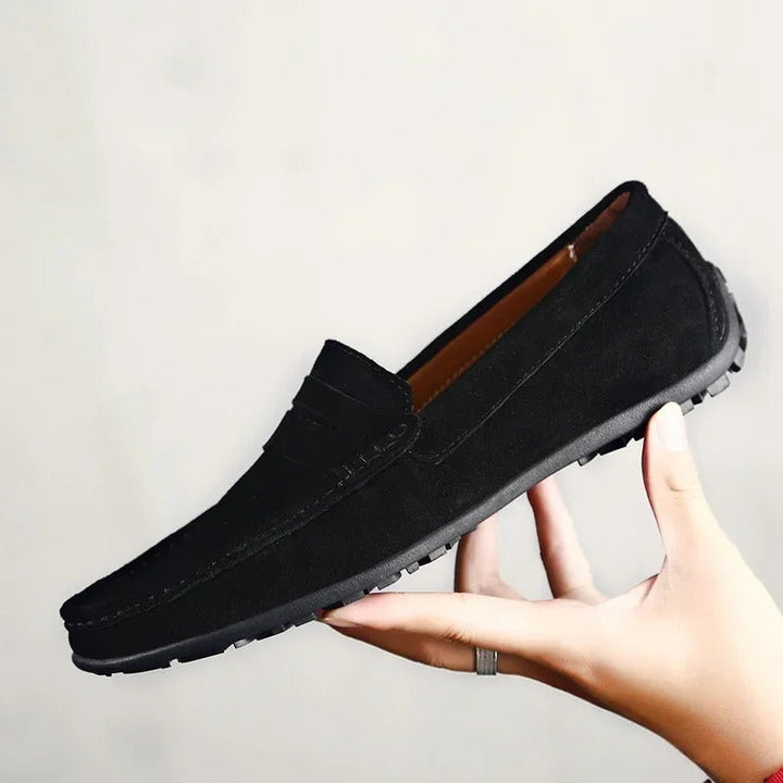Herrepenny loafers - Moccasinsnit med remdetailje