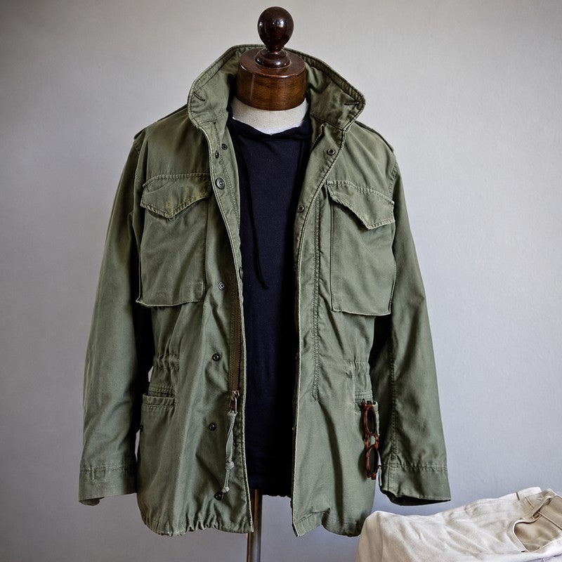 Herres militærjakke - Relaxed fit med flere lommer