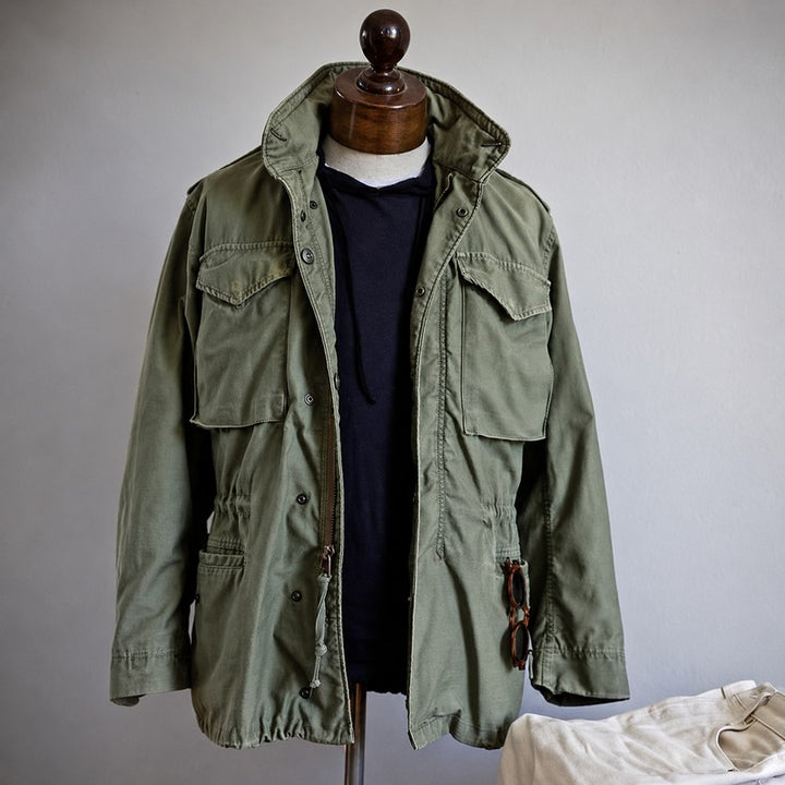 Herres militærjakke - Relaxed fit med flere lommer