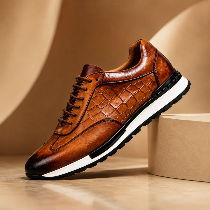 Herresneakers - Croco-embosset