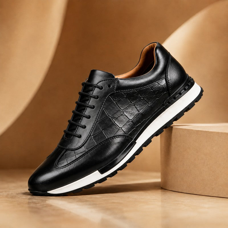 Herresneakers - Croco-embosset