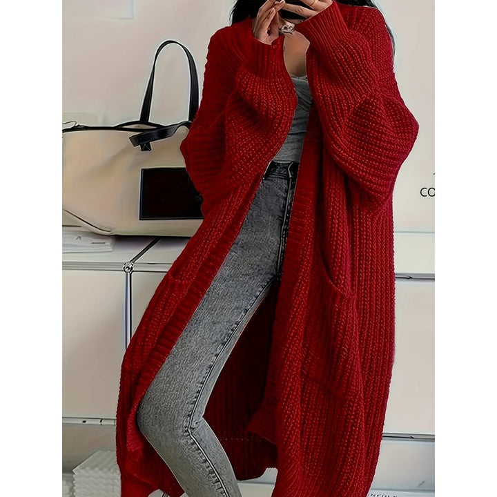 Kvinders lang strikket cardigan - Oversized