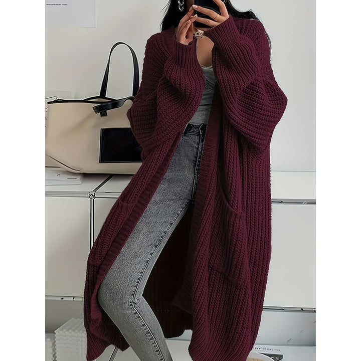 Kvinders lang strikket cardigan - Oversized