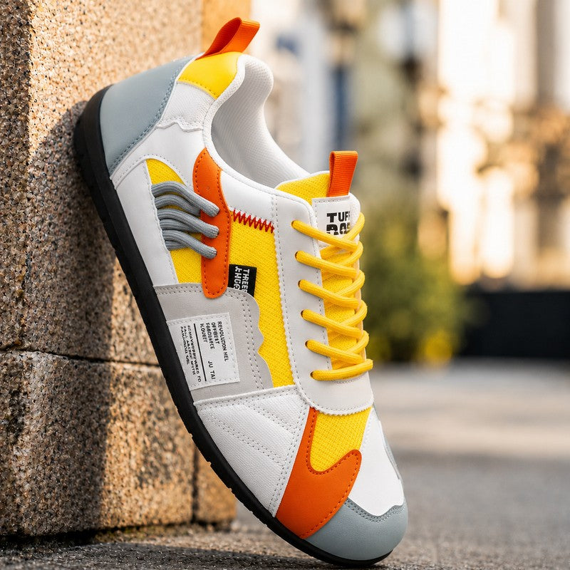 Mænds Low-top Sneakers - Retro Stil med Farveblok