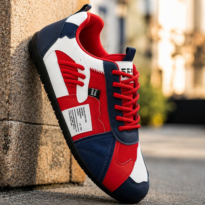 Mænds Low-top Sneakers - Retro Stil med Farveblok