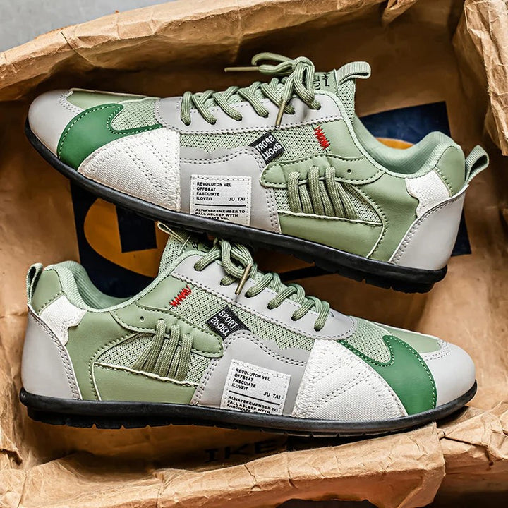 Mænds Low-top Sneakers - Retro Stil med Farveblok