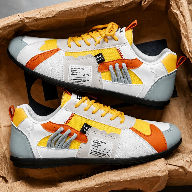 Mænds Low-top Sneakers - Retro Stil med Farveblok