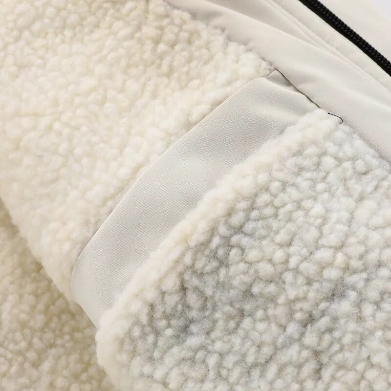 Winter parka med hætte og fleeceforet