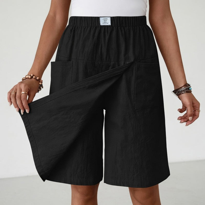 Women’s Wrap Skirt med elastisk talje og indbyggede shorts