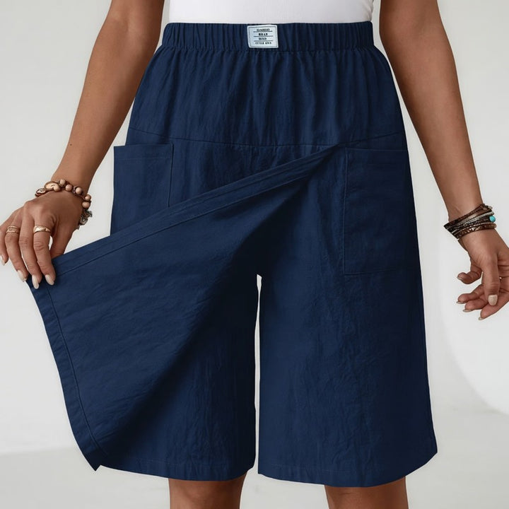 Women’s Wrap Skirt med elastisk talje og indbyggede shorts