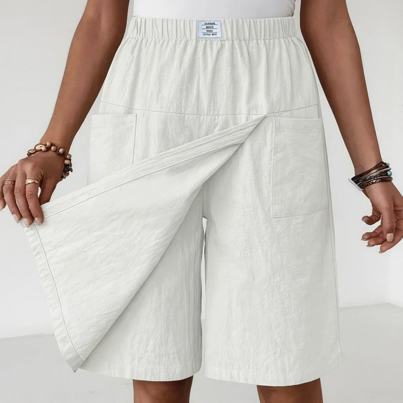 Women’s Wrap Skirt med elastisk talje og indbyggede shorts